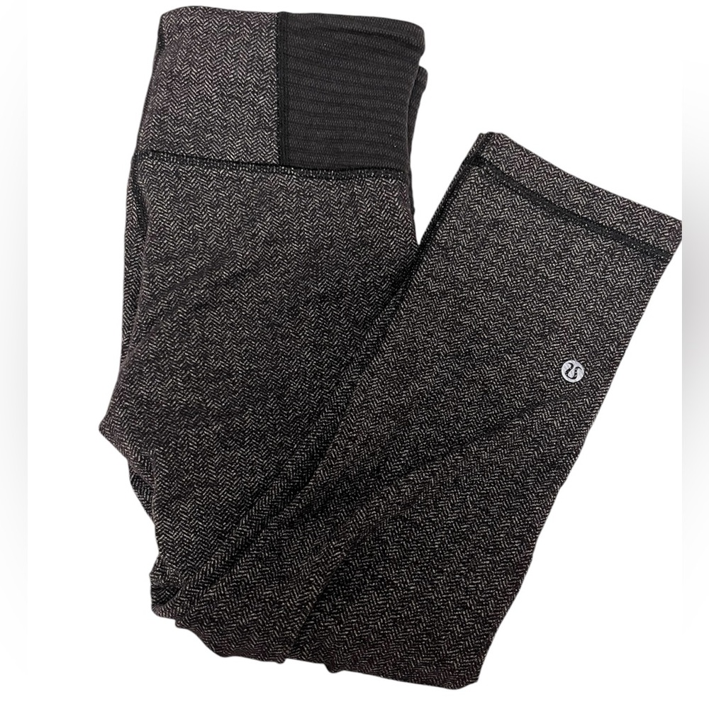 Lululemon Wunder Under Heathered Herringbone Leggings- 25” Cropped